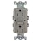 Hubbell Wiring Device-Kellems Power Protection Devices, Receptacle, Self Test, GFCI, IG, TRWR, Commercial Grade, 15A 125V, 2-Pole 3-Wire Grounding, 5-15R, Gray GFTWRST15GYIG - alternate 2